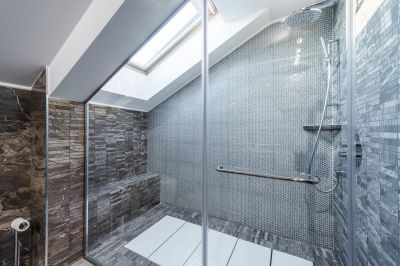 Contemporary Glass Panel Shower